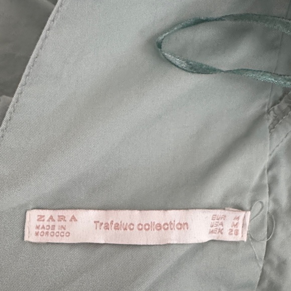 Zara Soft Blue Gathered Blouse - Picture 2 of 8